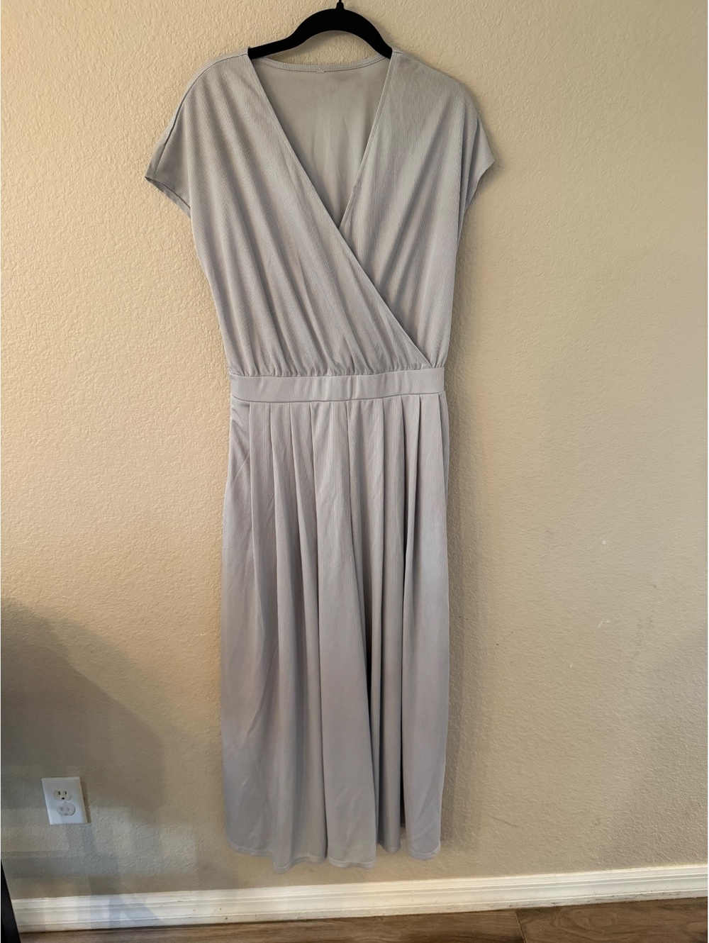 Halara Medium Light Grey Waffle Jumpsuit